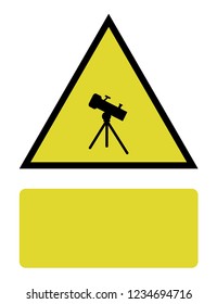 An Illustrated Icon Isolated on a Background - Telescope