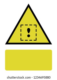 An Illustrated Icon Isolated on a Background - Squared Exclamation Mark
