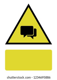 An Illustrated Icon Isolated on a Background - Square Message Bubbles