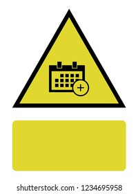 An Illustrated Icon Isolated on a Background - Square Calendar Add