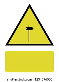 An Illustrated Icon Isolated on a Background - Sign Post Right