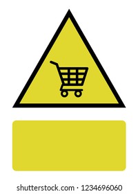 An Illustrated Icon Isolated on a Background - Shopping Trolley