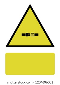 An Illustrated Icon Isolated on a Background - Seatbelt Light-30