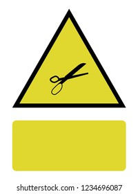 An Illustrated Icon Isolated on a Background - Scissors