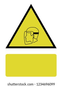 An Illustrated Icon Isolated on a Background - Safety Visor