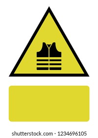 An Illustrated Icon Isolated on a Background - Safety Vest