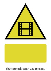 An Illustrated Icon Isolated on a Background - Movie Reel