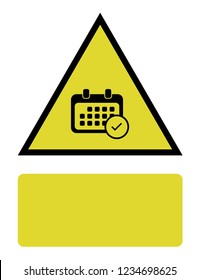 An Illustrated Icon Isolated on a Background - Rounded Calendar Accept