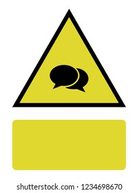An Illustrated Icon Isolated on a Background - Round Message Bubbles
