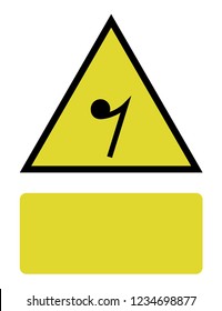 An Illustrated Icon Isolated on a Background - Quaver Rest