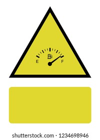An Illustrated Icon Isolated on a Background - Petrol Gauge Full