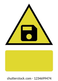 An Illustrated Icon Isolated on a Background - Large Floppy Disk