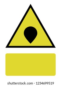 An Illustrated Icon Isolated on a Background - Map Pointer