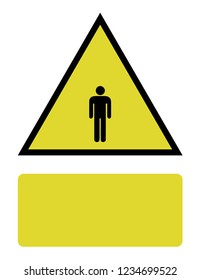An Illustrated Icon Isolated on a Background - Male Silhouette