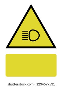An Illustrated Icon Isolated on a Background - Main Headlights Light