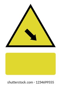 An Illustrated Icon Isolated on a Background - Lower Right Arrow