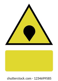 An Illustrated Icon Isolated on a Background - Long Map Pointer