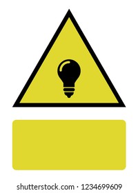 An Illustrated Icon Isolated on a Background - Lightbulb