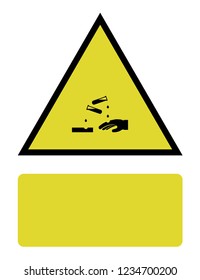 An Illustrated Icon Isolated on a Background - Highly Corrosive Material
