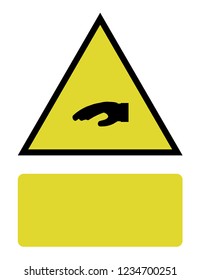 An Illustrated Icon Isolated on a Background - Hand Palm Down