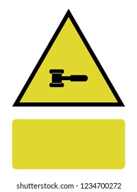 An Illustrated Icon Isolated on a Background - Hammer