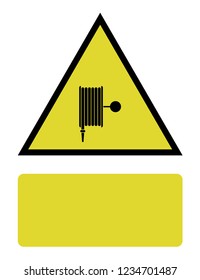 An Illustrated Icon Isolated on a Background - Fire Hose