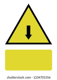 An Illustrated Icon Isolated on a Background - Down Arrow
