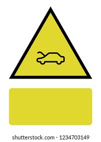 An Illustrated Icon Isolated on a Background - Bonnet Open Light