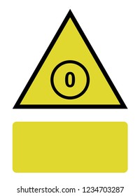 An Illustrated Icon Isolated on a Background - Circle 0 Outline