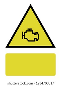 An Illustrated Icon Isolated on a Background - Check Engine Light