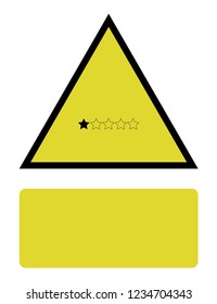 An Illustrated Icon Isolated on a Background - 1 Star Rating