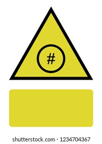 An Illustrated Icon Isolated on a Background - Circle Hash Outline