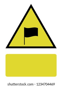 An Illustrated Icon Isolated on a Background - 3D Waving Flag