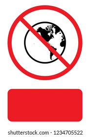 An Illustrated Icon Isolated on a Background - World North America South America