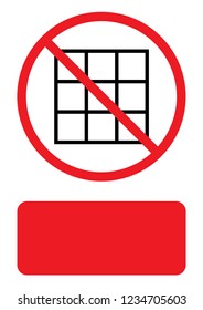 An Illustrated Icon Isolated on a Background - Web Wireframe 9 Way Split