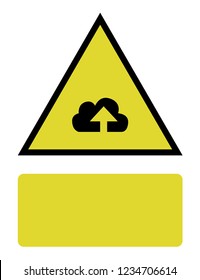 An Illustrated Icon Isolated on a Background - Cloud Upload Thick