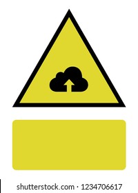 An Illustrated Icon Isolated on a Background - Cloud Upload