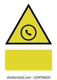 An Illustrated Icon Isolated on a Background - Circle Phone Outline