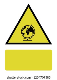 An Illustrated Icon Isolated on a Background - Globe North America South America Europe Asia