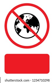 An Illustrated Icon Isolated on a Background - World North America South Americaa Europe Asia