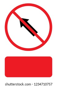 An Illustrated Icon Isolated on a Background - Upper Left Arrow