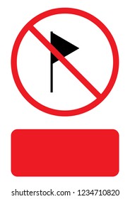 An Illustrated Icon Isolated on a Background - Triangle Flag