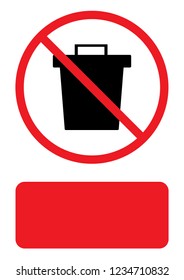 An Illustrated Icon Isolated on a Background - Trash Can