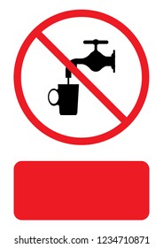 An Illustrated Icon Isolated on a Background - Tap Water and Mug