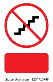 An Illustrated Icon Isolated on a Background - Stairs