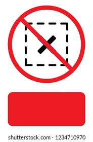 An Illustrated Icon Isolated on a Background - Squared Cross