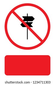 An Illustrated Icon Isolated on a Background - Sign Post Right Left
