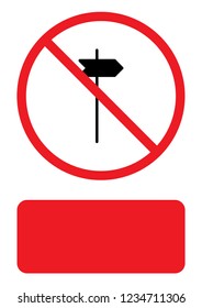 An Illustrated Icon Isolated on a Background - Sign Post Right