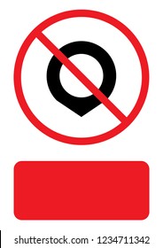 An Illustrated Icon Isolated on a Background - Short Map Pointer Open
