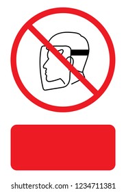 An Illustrated Icon Isolated on a Background - Safety Visor